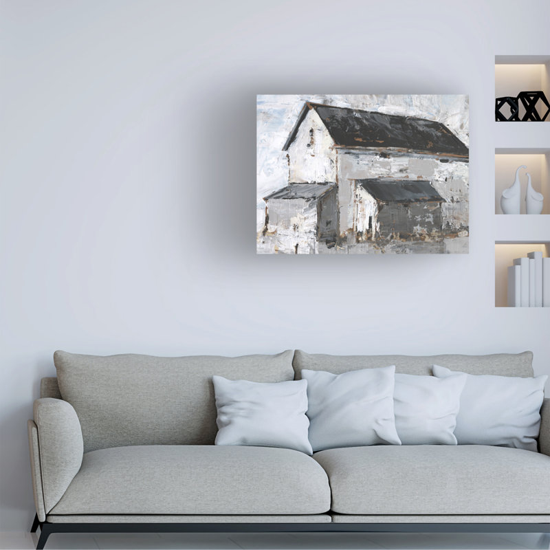 «August Grove® Ethan Harper Abstracted Barn Scene I», art mural sur toile, H 24 po x l 32 po