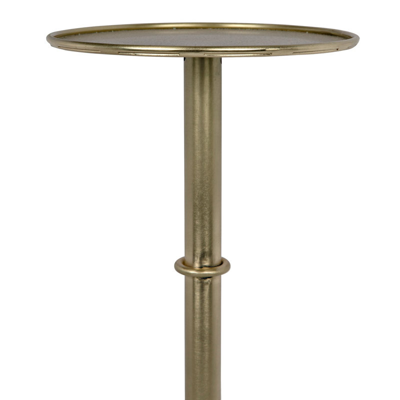 Tini End Table, Antique Brass