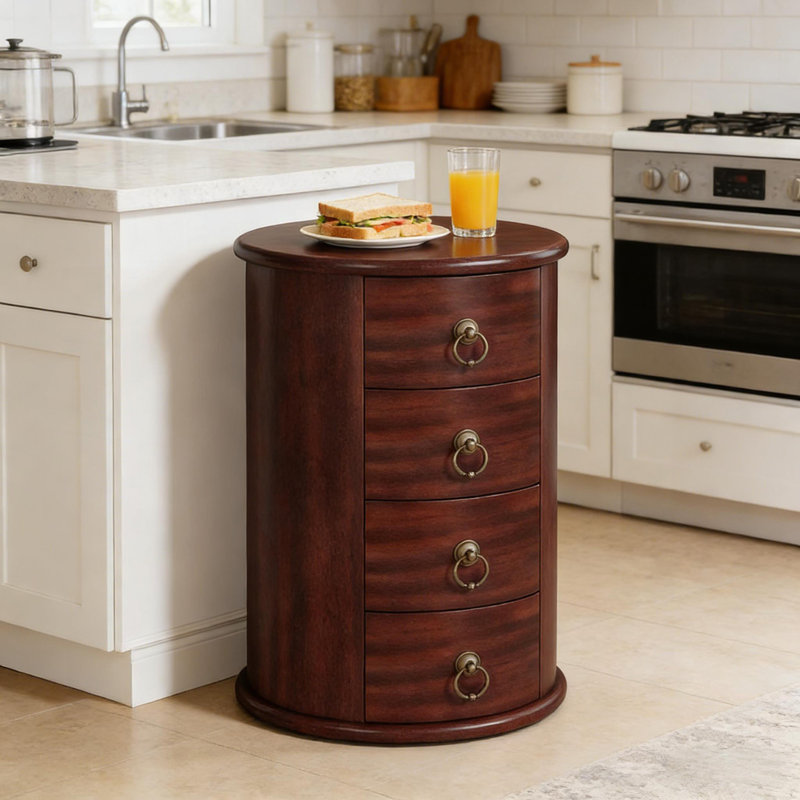 Wood Bedside Table,Side Table,Round End Table