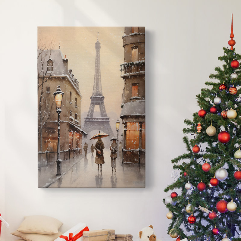 Art des Fêtes de Noël - Toile tendue avec châssis en format dxl, H 24 po x l 16 po