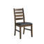 Ensemble de 2 chaises d'appoint en cuir synthétique brun et noyer Damica