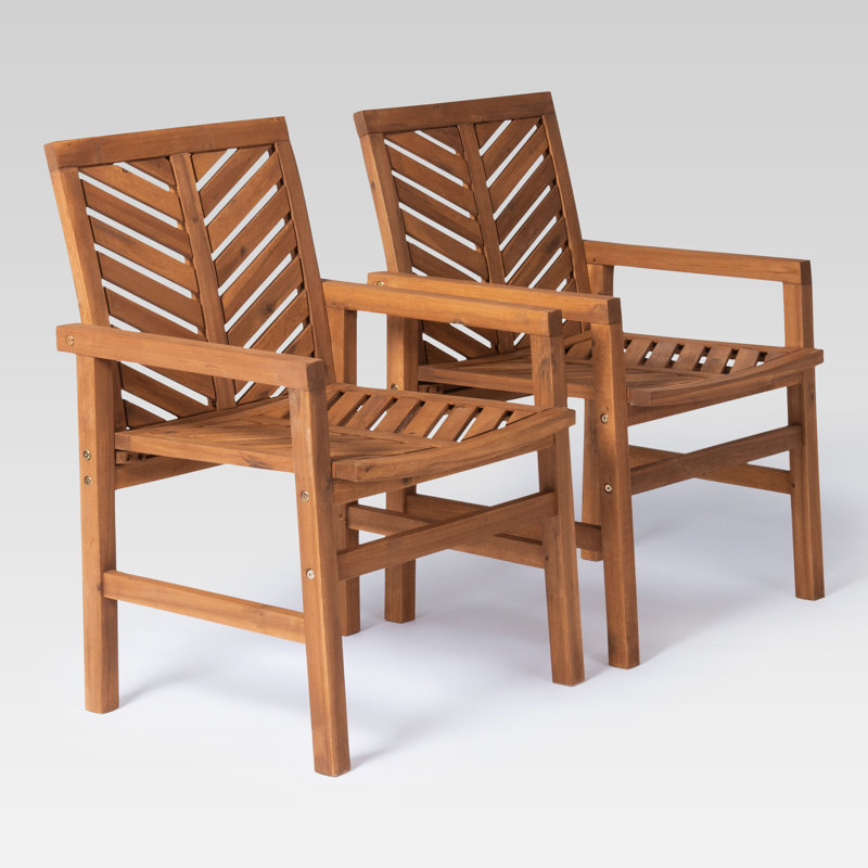 Outdoor Patio Dining Armchair, Brown