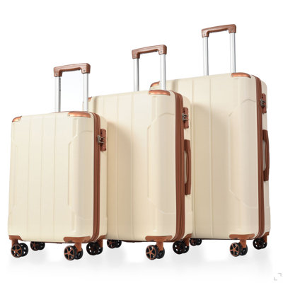 Luggage Sets 3 Piece, Expandable Hard Shell ABS Suitcases With Double Spinner, Travel Luggage Set With TSA Lock (20/24/28Inch)