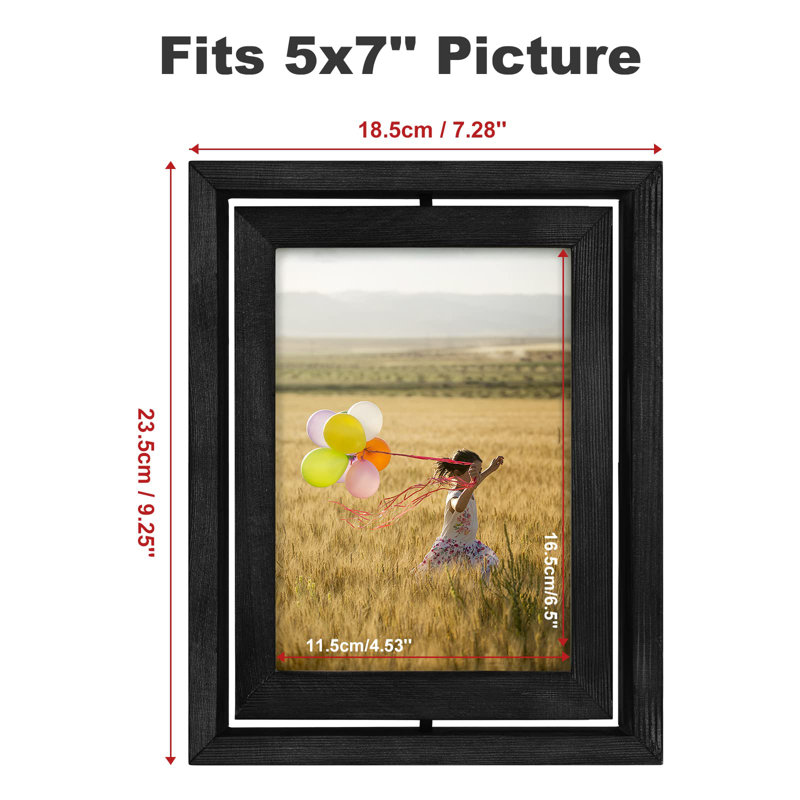 Kashanna Solid Wood Picture Frame - Set of 2, Black