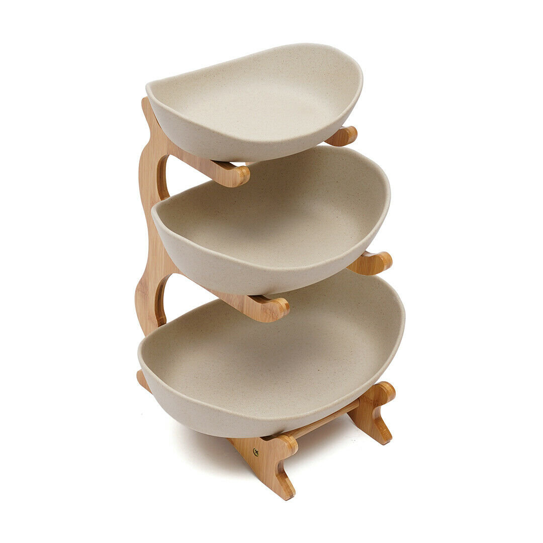 3 Tiers Fruit Basket Bowl Vegetables Storage Holder Stand Kitchen Organizer