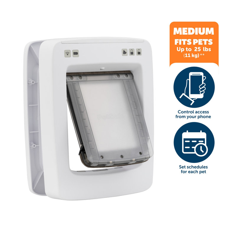 PetSafe NEVER RUST SmartDoor™ Connected Pet Door, Medium, 14.3" H x 10.8" W x 1" D