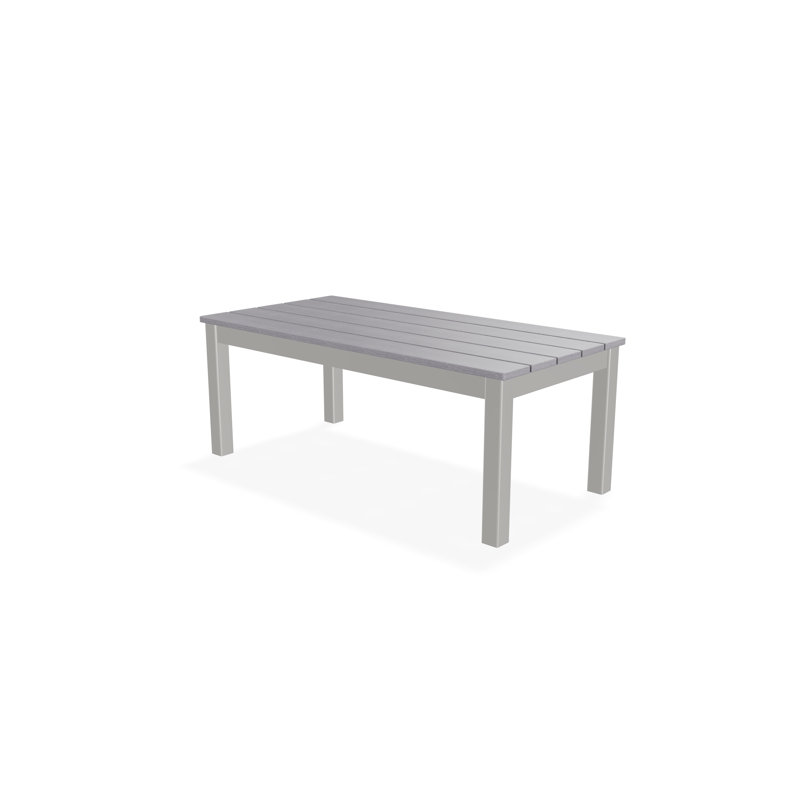 Outdoor Rectangular Coffee Table, Gray/Snow