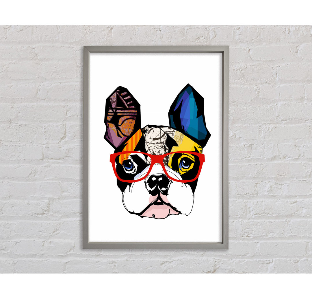 Popart Französische Bulldogge Pooch - Druck