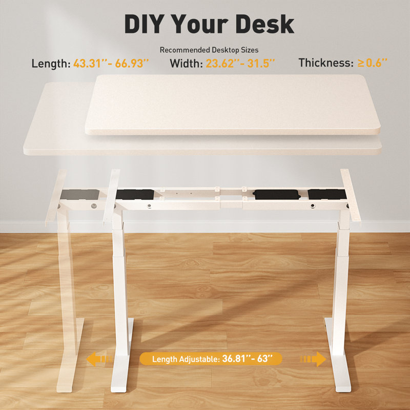 Cadre de bureau debout Vvenace Premium blanc, Blanc