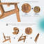 Chaise Adirondack pliante, texture bois, porte-gobelet, PEHD toutes saisons pour piscine / pelouse, teck-742881351