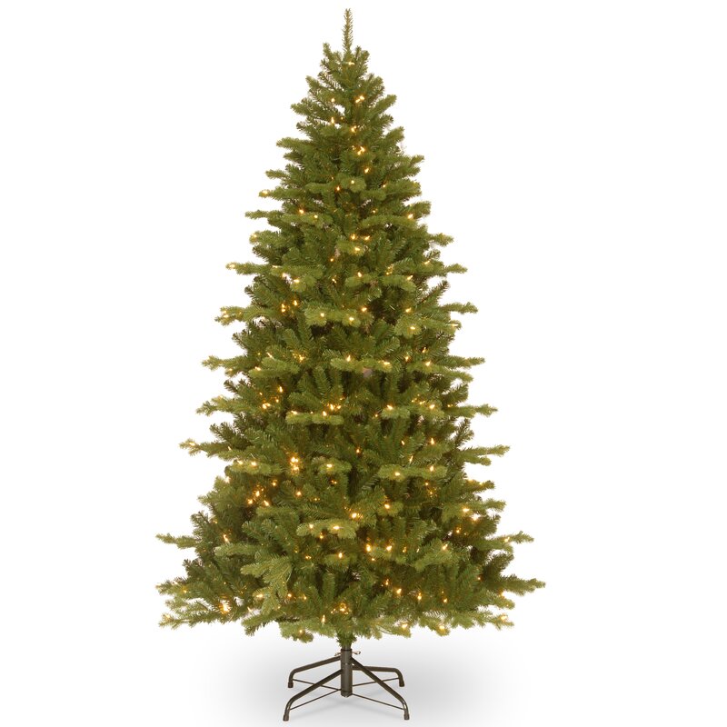 The Holiday Aisle® 7.5' Lighted Artificial Spruce Christmas Tree ...