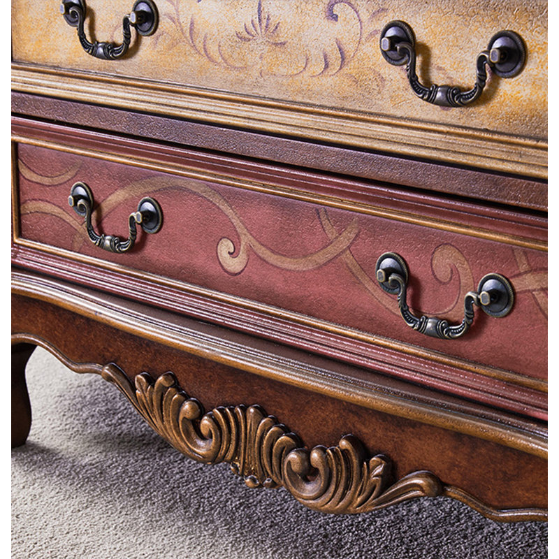 Table basse vintage en bois massif peint, H 21,65 po x l 55,12 po x P 33,46 po