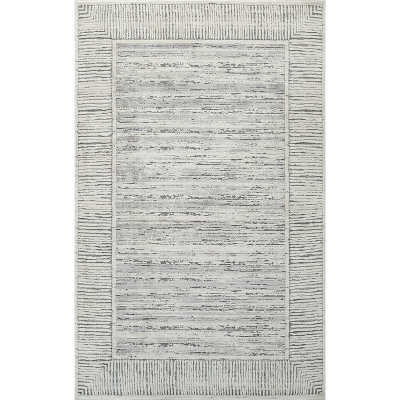 Isborne Power-Loomed High-Low Area Rug, Rectangle 6'6" x 9'6", Beige/Gray
