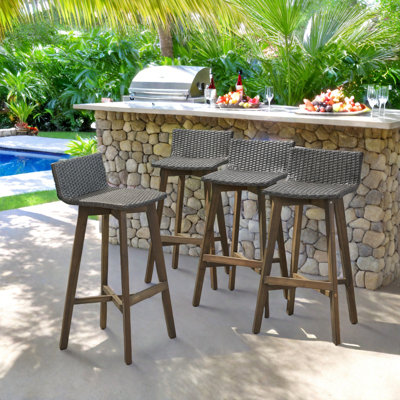Oxendine 30.75" Patio Bar Stool by George Oliver