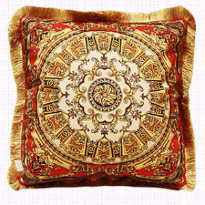 Dimitrov Floral Throw Pillow, Tangerine Gold, Polyester