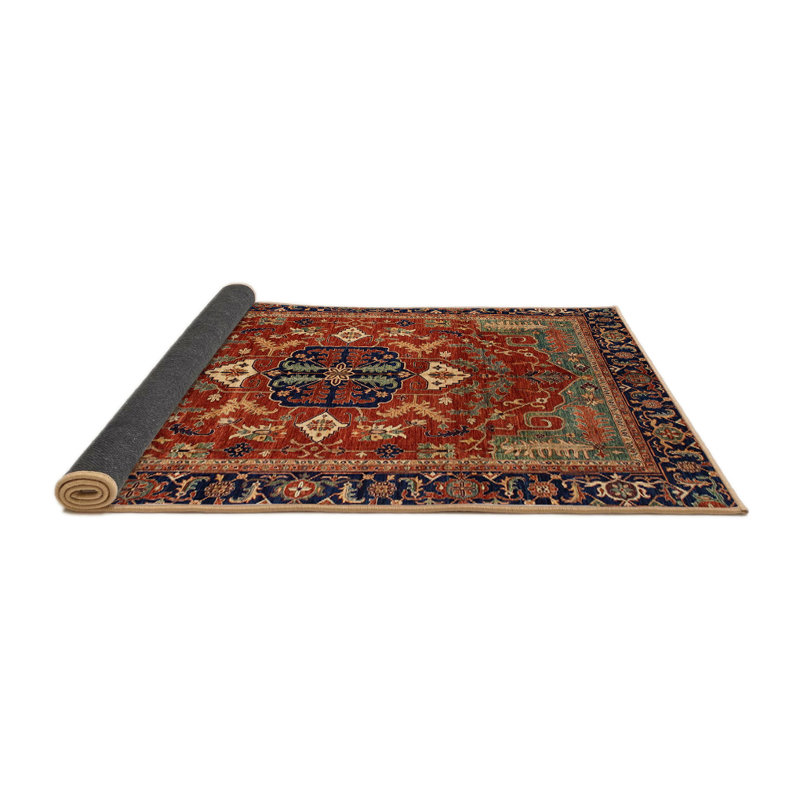 Tapis abstrait à motif abstrait moderne 4103, Rond 5 pi