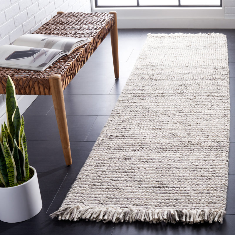Tapis gris / noir Kava 902, Tapis de couloir 2 pi 3 po x 8 pi