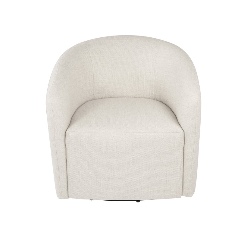  Fauteuil d'appoint pivotant rembourré Nora, Mastic tissé