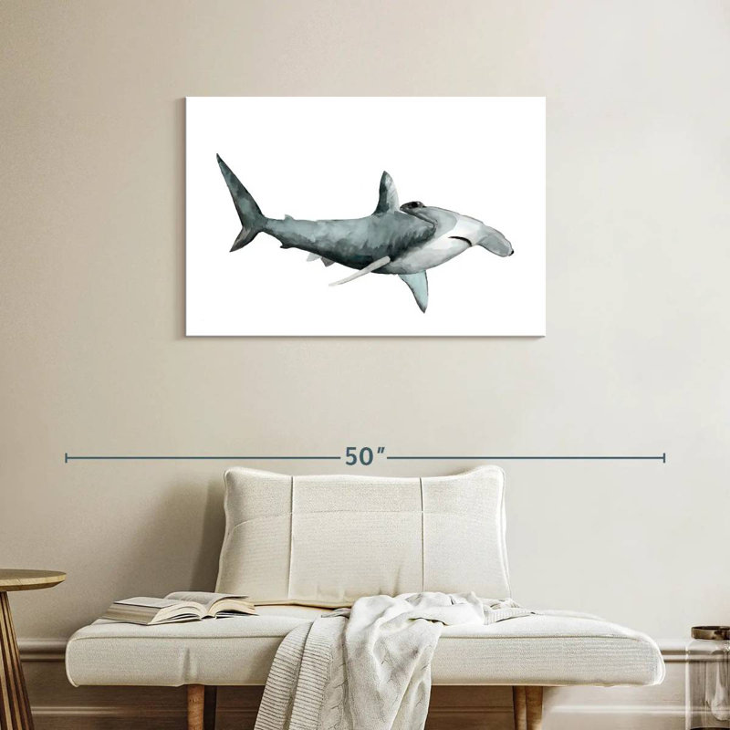 Sea Life Hammerhead Shark, 24" H x 36" W