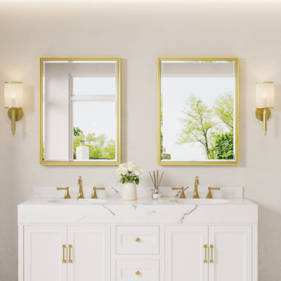 Miroir de salle de bain rectangulaire biseauté