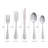 RiverRidge Beaded Flatware 46-Piece Monogrammed Stainless Steel Silverware Set for 8-1204582343
