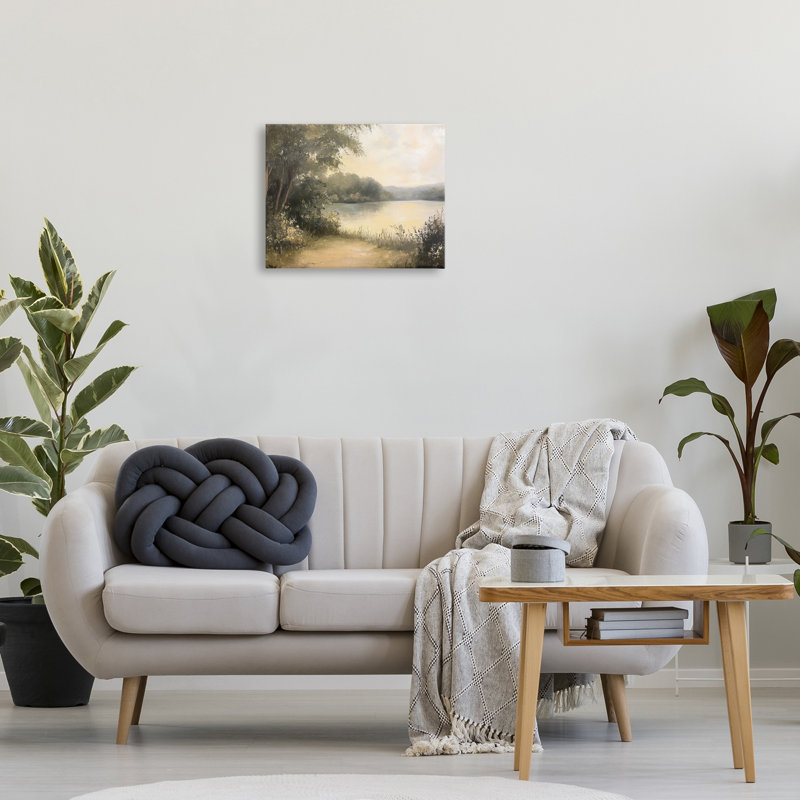 Toile Shore of Peaceful Lake, design par Petal Prints Design, H 16 po x l 20 po