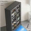 Armoire de rangement 65 po avec porte transparente, armoire de rangement en métal à 6 niveaux avec tablettes et roulettes réglables 65 po