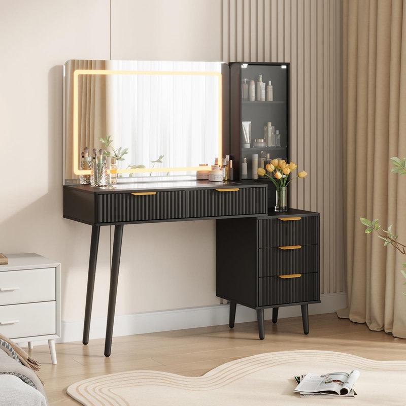 Meuble-lavabo 48 po avec miroir et lumières, Grey