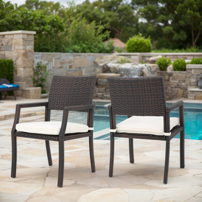 Outdoor Dining Armchair With Cushion