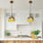 1-Light Mini Stained Glass Pendant Light