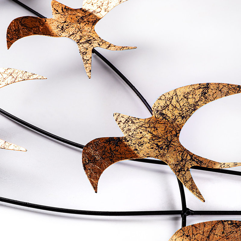 Hand-Painted Decorative Metal Wall Accessory, 17.7 x 40.9 x 3.1 inches | 100% Durable Metal with 0.06 inches Thickness | Unique Wall Art with Easy Hanging Feature, Perfect for Home Decor & Accent Walls