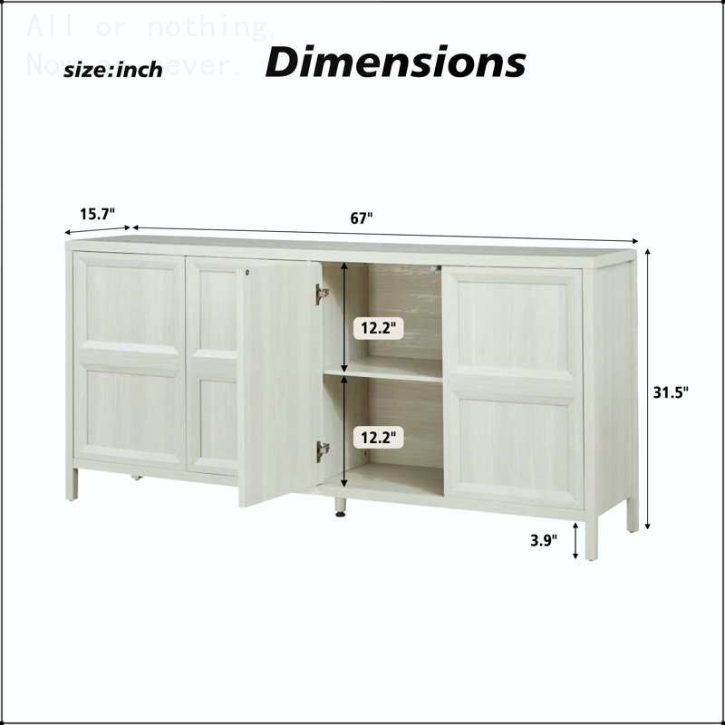 Corrigan Studio 67-Inch Sideboard with Tip-On Opening and Soft-Close ...