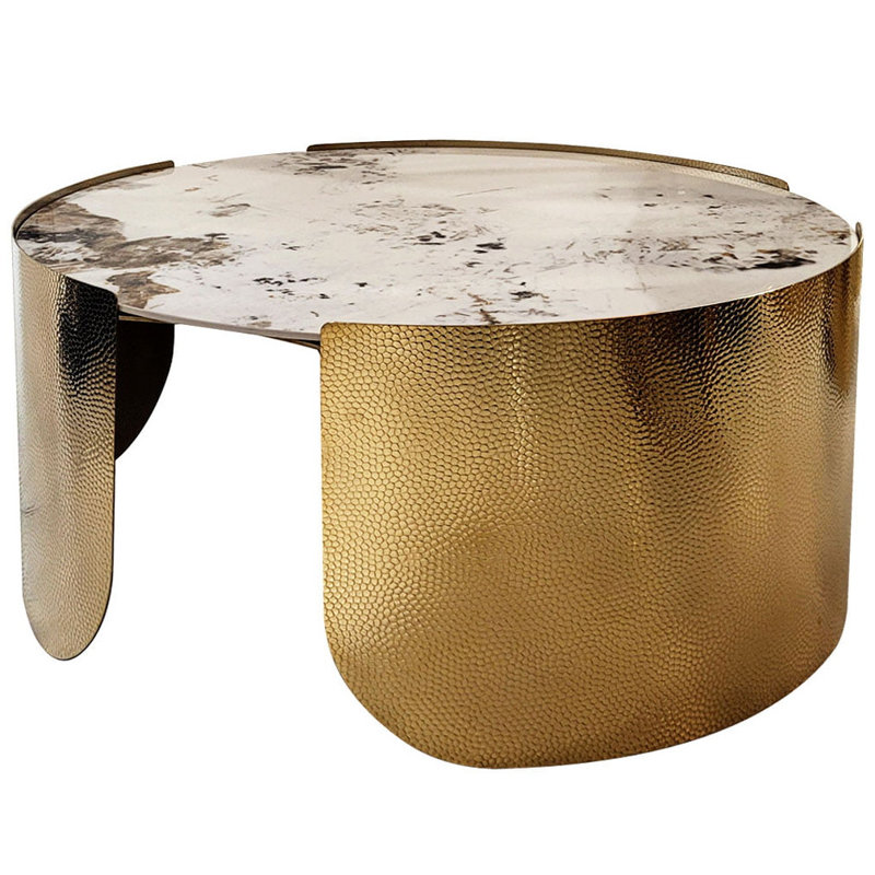 Atalee Abstract Coffee Table, 42cm H x 90cm W x 90cm D