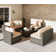 6 - Person Outdoor Rattan Patio Set with Cushions