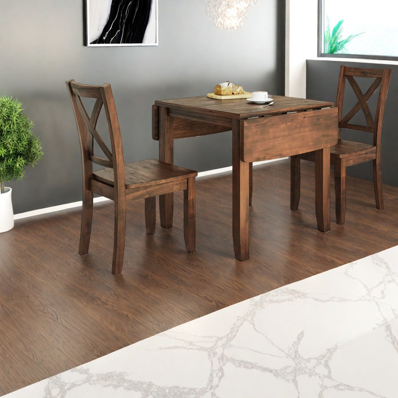 Ensembles de tables de salle à manger extensibles compactes en bois massif de style moderne pour les petites cuisines