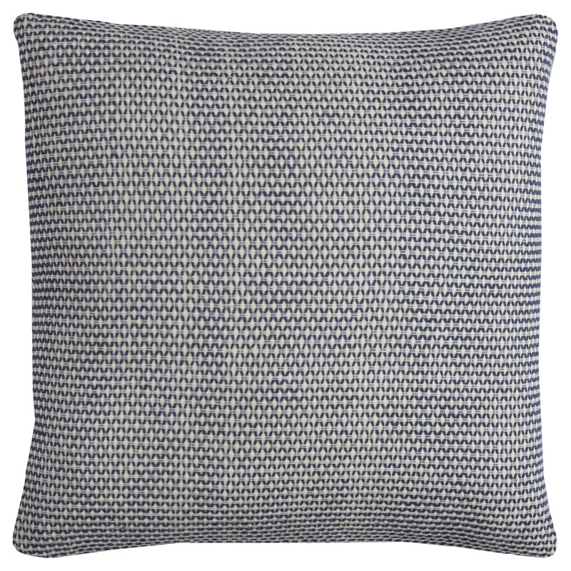 Tiana Geometric Cotton Reversible Throw Pillow, Indigo