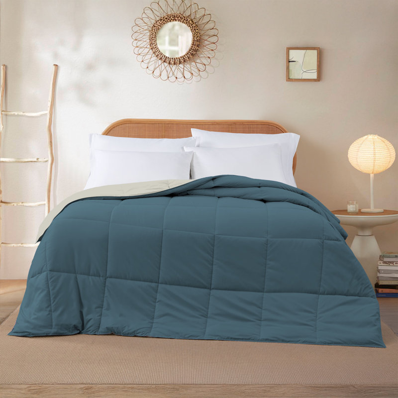 Modern Threads Comforter Duvet Insert, Reversible Quilted Down Alternative Comforter with Corner Tabs, All Season Bedding