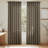 Linen Plaid Curtains Modern Window Panels Check Tartan Light Filtering Curtains for Living Room Bedroom, Rod Pocket Back Tab, 2 Panels-329966674-329966678