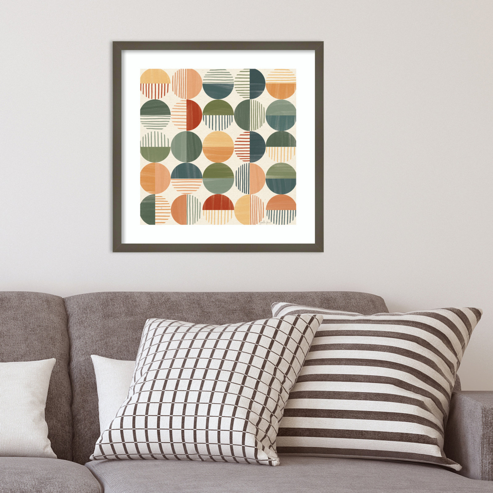 Born To Roam Pattern II, Gray, 21" H x 21" W x 1" D