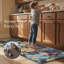 Tapis de cuisine rétro anti-fatigue floral avec envers antidérapant (ensemble de 2)-1790848992-1791149722