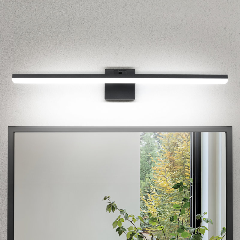 Mazdra LED 18W Black Bathroom Vanity Light Bar,  High Transmittance and Dimmable 1-Light 5500K with Rotatable, Clear