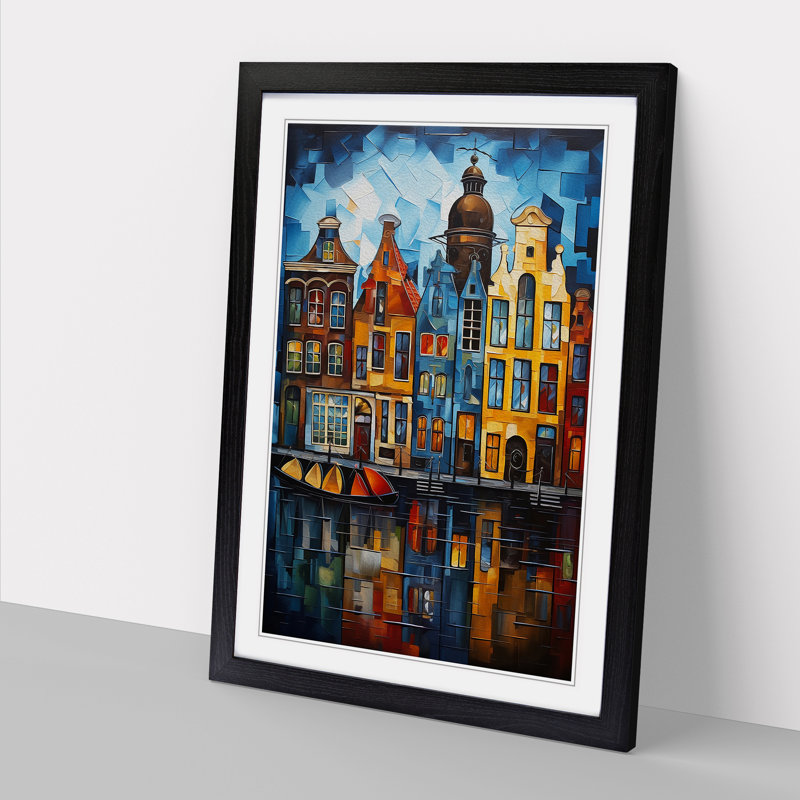 Amsterdam Abstract No.3 - Framed Print, Black , 34cm H x 25cm W x 2cm D