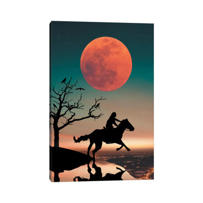 Red Moon Horse by Zenja Gammer - Print on Canvas