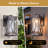 Oil Rubbed Bronze Outdoor Wall Sconce with Dusk to Dawn Sensor and Crackle Glass-609021747
