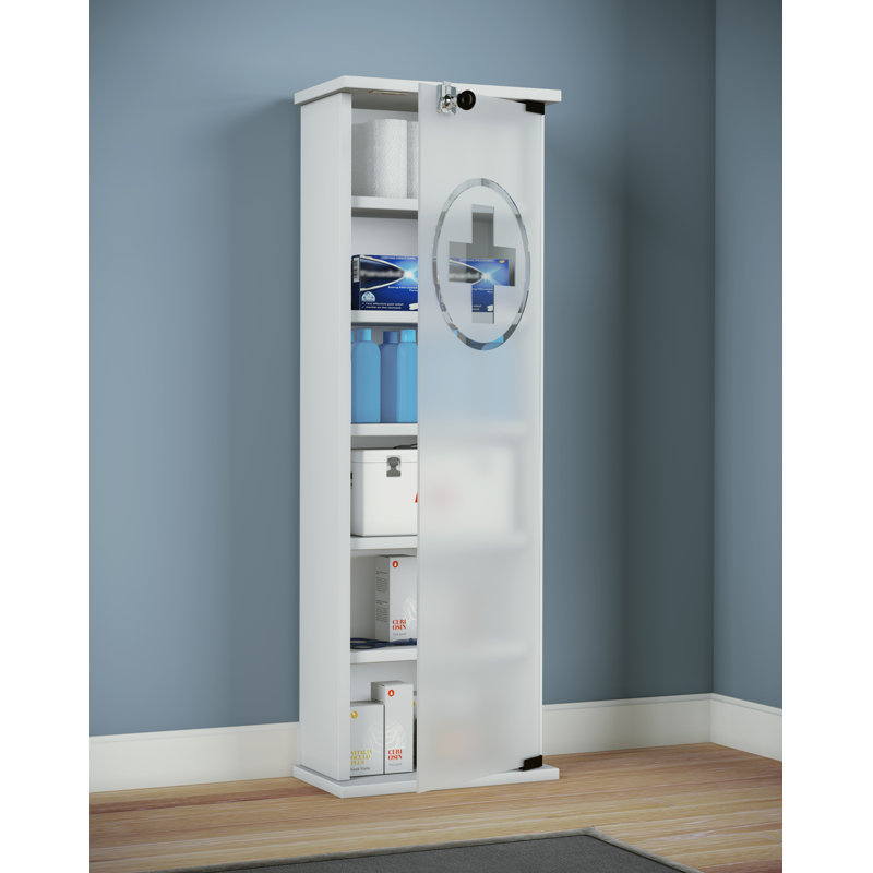 Quovadis Mirrored Medicine Cabinet, White