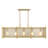 Muller 5-Light Linear Chandelier in Warm Brass