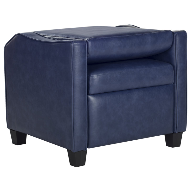 Fauteuil inclinable manuel en faux cuir Holden, Bleu marine