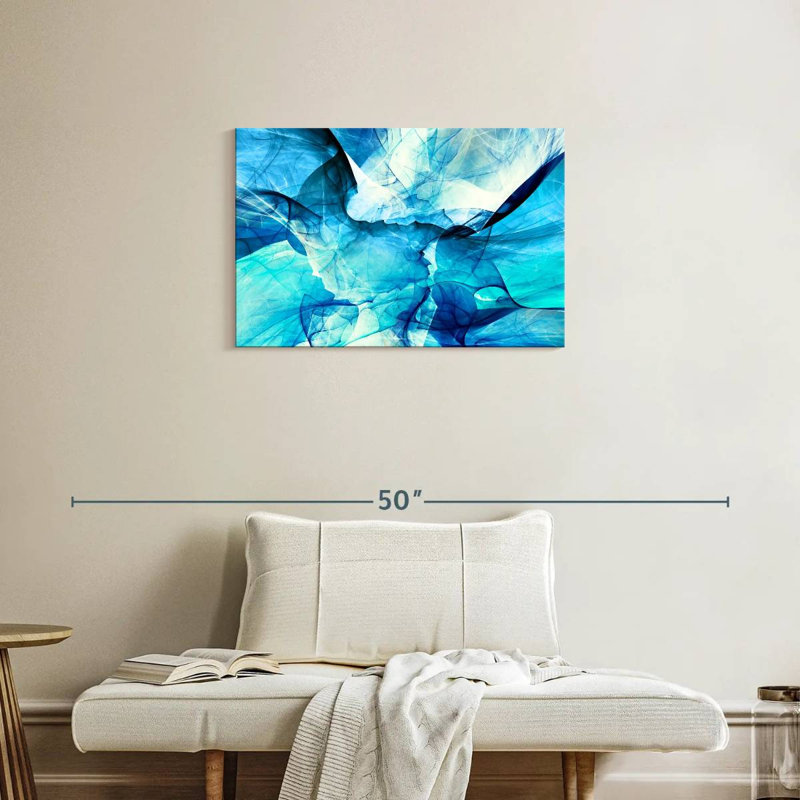 Avery bleu flou abstrait, H 20 po x l 30 po