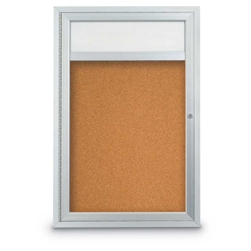 Panneau de liège fermé avec en-tête, 36 po x 24 po