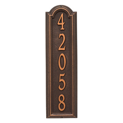 Manchester Personalized Vertical Wall Address Plaque